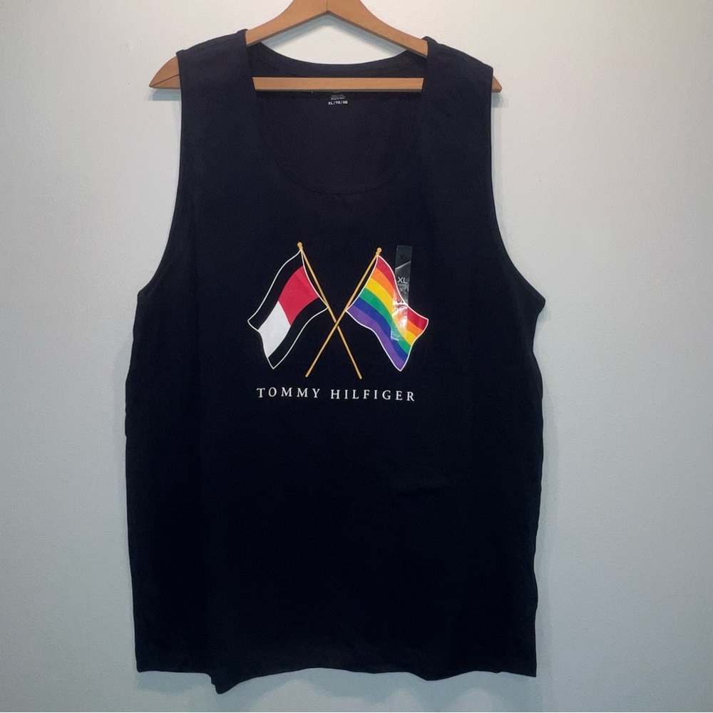 Tommy Hilfiger Blue Tank Top Rainbow Flag New Sleeveless Mens Size XL Pride
